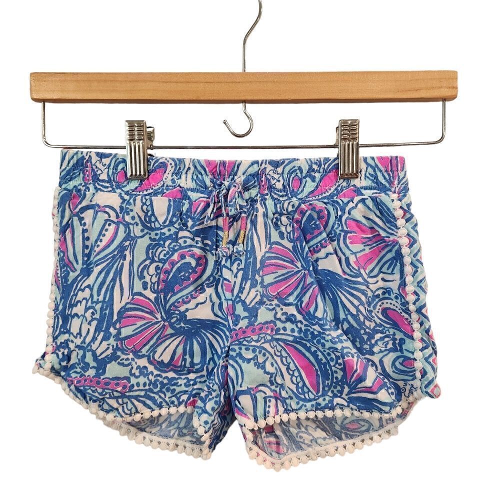 Girls Lilly Pulitzer for Target Shorts 7/8 Medium Blue Pink